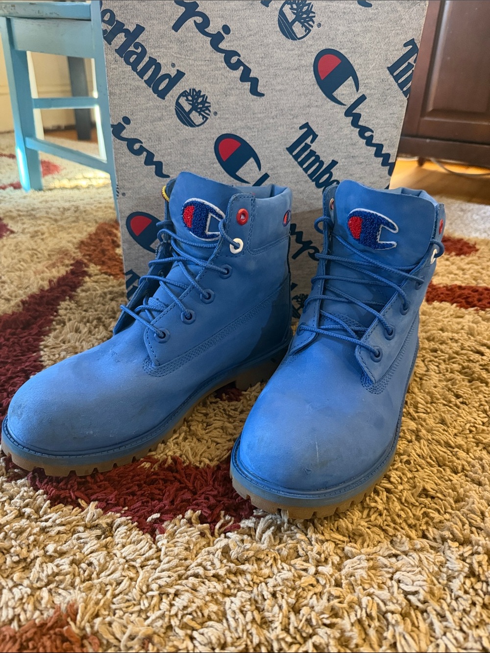 Timberland x Champion 6-Inch Premium Boot Blue Boots